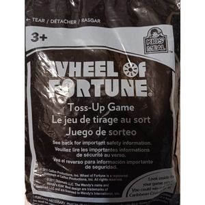 Wendy's Kids Meal 2011 Wheel of Fortune Toss-Up-Game Fast Food Toy NEW